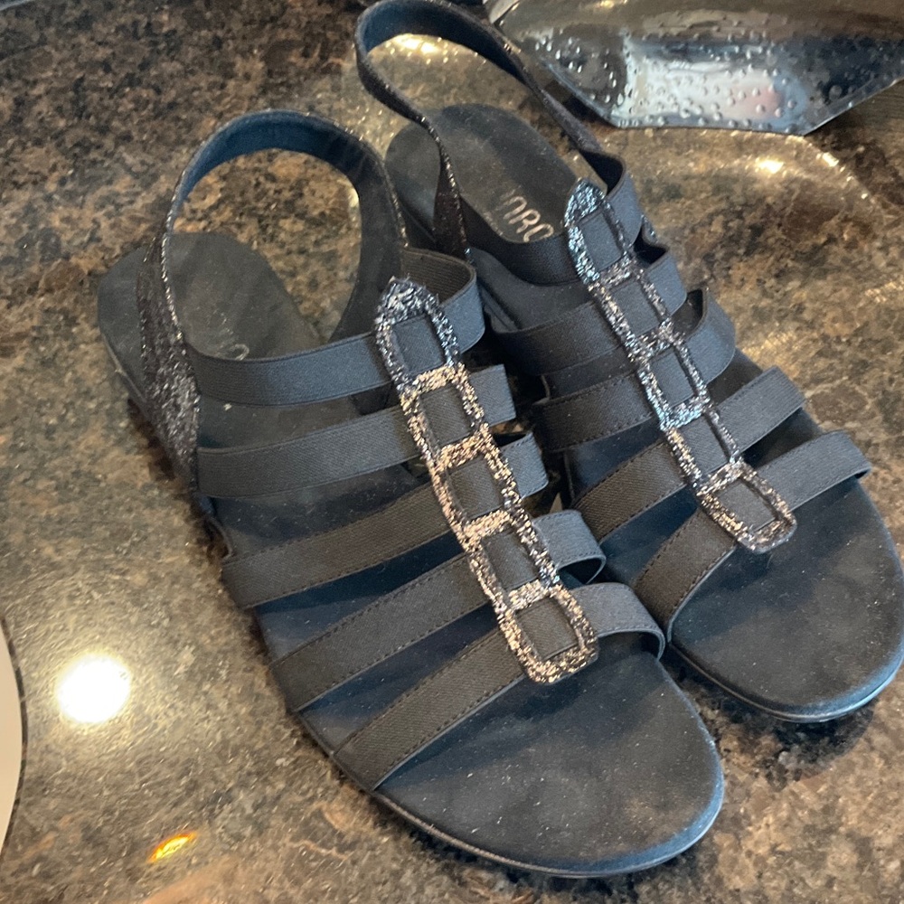 Elegant Black Strappy Sandals